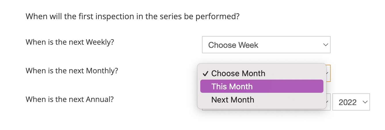 updates to inspection series